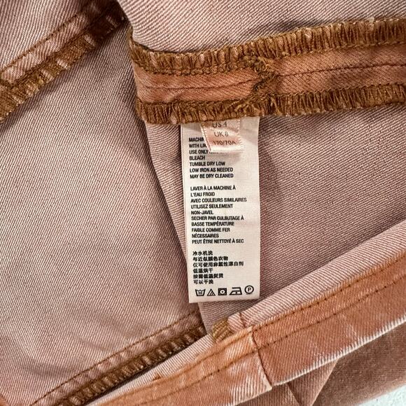 Free people Modern Femme Denim Mini Skirt- Rust Women's Size Small - Picture 2 of 4